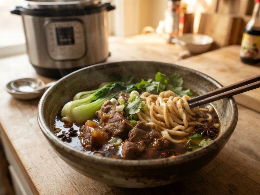 Weeknight Instant Pot Beef Noodle Soup