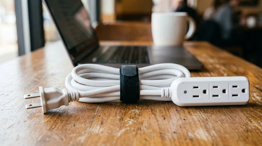 The Short Extension Cord in My Laptop Bag